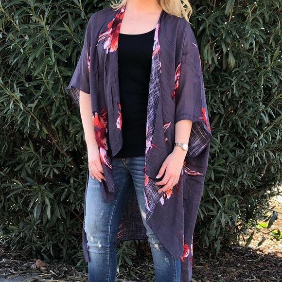 Other - Last Floral Print Kimono